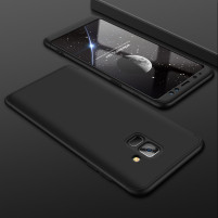 Силиконов калъф лице и гръб 360 градуса Slim FULL Body Cover за Samsung Galaxy A6 2018 A600F черен
